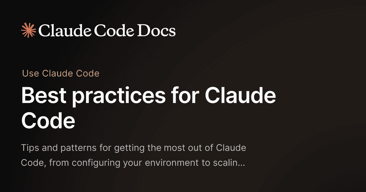 Preview of Claude Code best practices