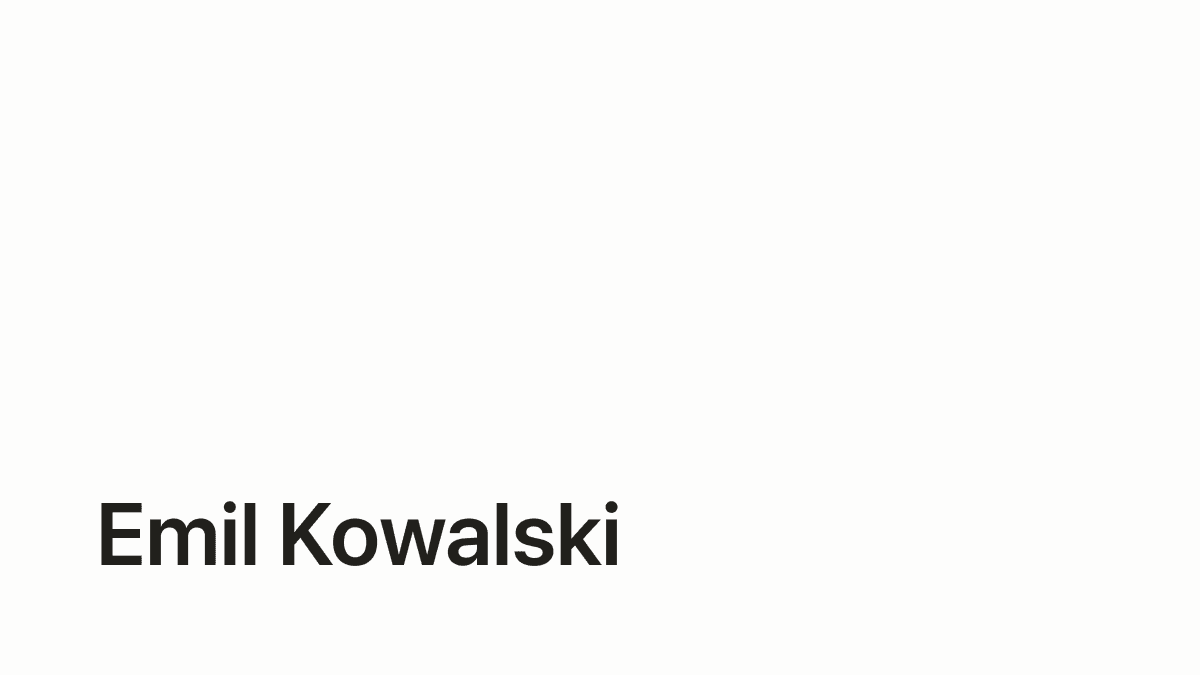 Preview of emilkowal.ski