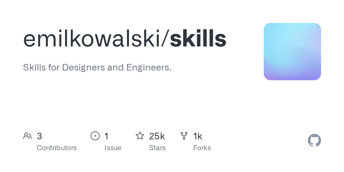 Preview of emilkowalski/skills